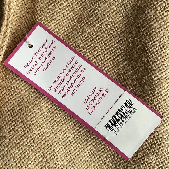 Palmera Beachwear Coko Round Bag Beach Tote Embroidered Jute - Picture 9 of 10